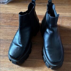 Forever 21 Brand Moto Platform Boots size 7.5 but runs big